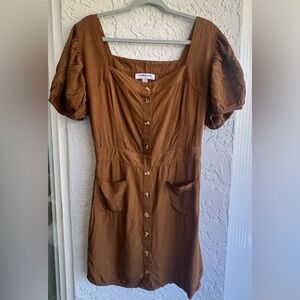 Pampelone Brown Button-Down Dress